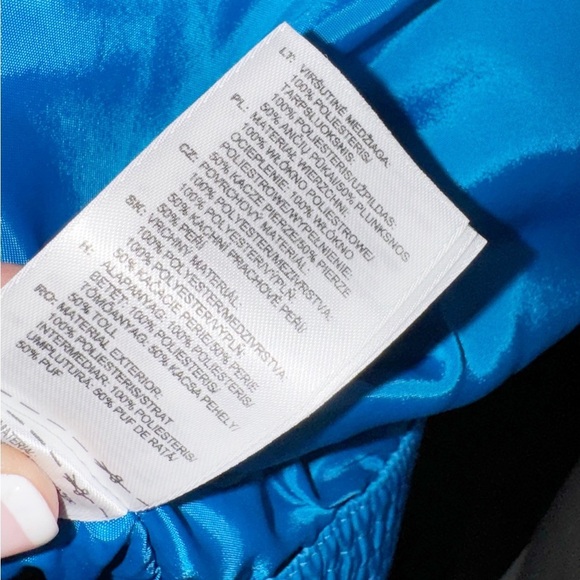 Adidas Adicolor Down Puffer Jacket Blue Sz Large - Picture 13 of 16